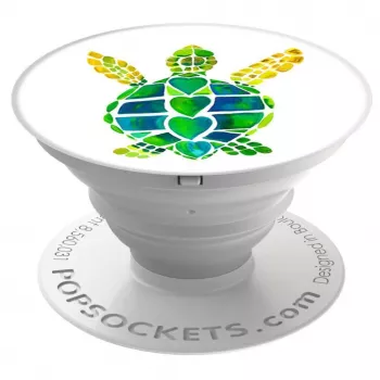 PopSockets PopGrip Turtle Love - Soporte y agarre intercambiable para móvil, multicolor