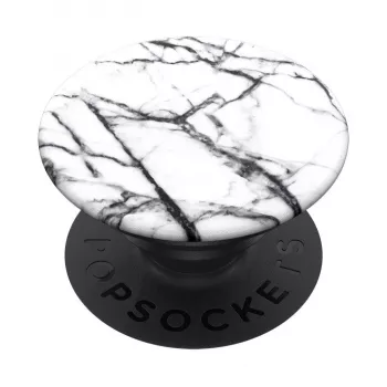 PopSockets Soporte para Móvil Swappable PopGrip, Dove White Marble