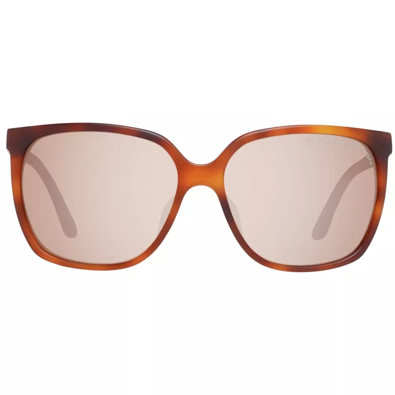 Porsche Design P8589-60E Gafas de sol para mujer - Gunmetal Grey, montura rectangular, protección UV400