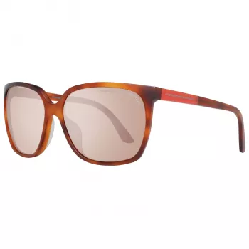 Porsche Design P8589-60E Gafas de sol para mujer - Gunmetal Grey, montura rectangular, protección UV400