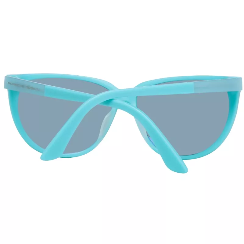 PORSCHE DESIGN Gafas de sol mujer P8588-61B Montura metálica rectangular plateada/paladio Lentes grises 61/13/135 mm