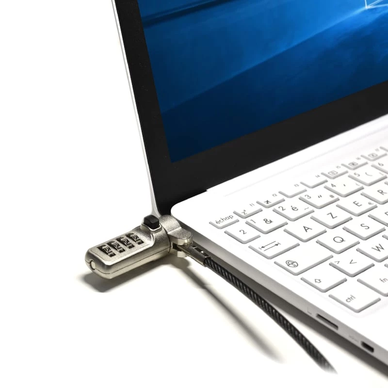 Port Connect Candado de combinación de cuña de 1,8 m para cable