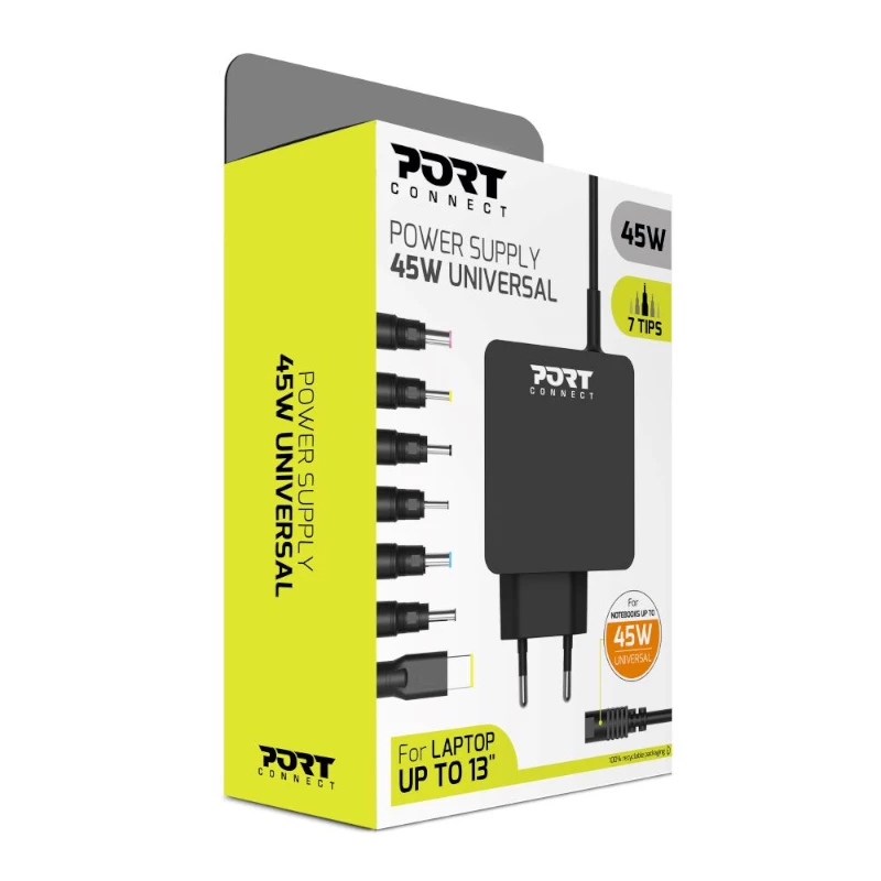 Port Connect Fuente de alimentación universal para portátil 45W