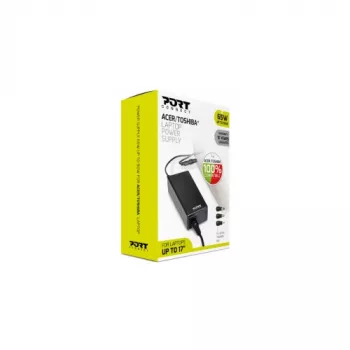 Fuente de alimentación universal PORT Designs 65W para portátiles con 10 conectores intercambiables para Acer, Toshiba y más