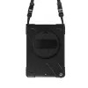 Funda protectora resistente Pro Shock 360 y folio giratorio Port Designs para Samsung Galaxy Tab A9+ - negra