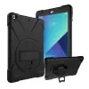 Funda protectora resistente Pro Shock 360 y folio giratorio Port Designs para Samsung Galaxy Tab A9+ - negra