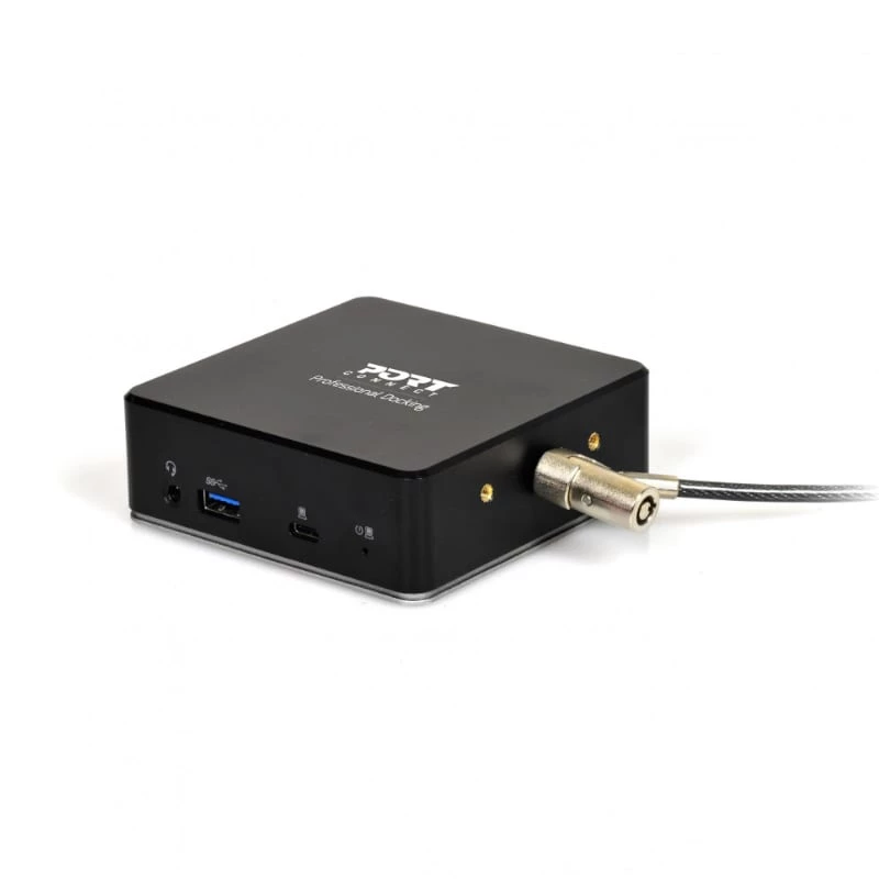 PORT USB-C 11-in-1 Multiport Hub docking station - 2x HDMI 4K, 3x USB-A, USB-C PD 100W, RJ45 Gigabit Ethernet, jack de audio - Negro