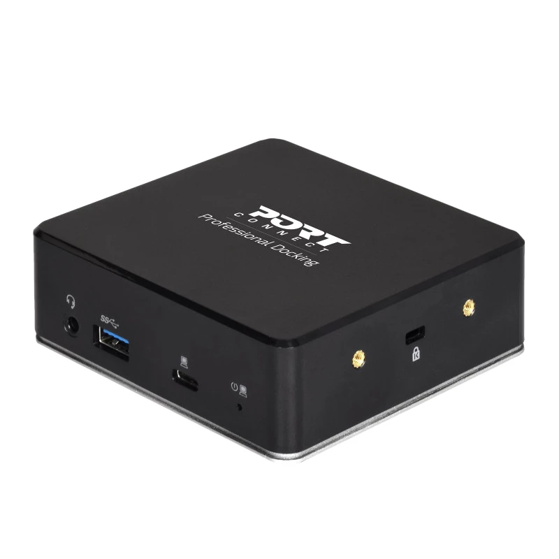 PORT USB-C 11-in-1 Multiport Hub docking station - 2x HDMI 4K, 3x USB-A, USB-C PD 100W, RJ45 Gigabit Ethernet, jack de audio - Negro
