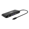 PORT USB-C docking station hub 11 en 1 con HDMI 4K, VGA, Gigabit Ethernet, 100W PD, USB 3.1, SD/MicroSD, audio - negro