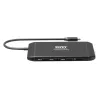 PORT USB-C docking station hub 11 en 1 con HDMI 4K, VGA, Gigabit Ethernet, 100W PD, USB 3.1, SD/MicroSD, audio - negro