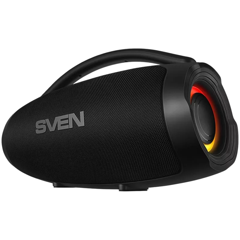 Altavoz portátil SVEN PS-375, negro, potencia 30+2x15W (RMS), TWS, Bluetooth, USB, batería de litio