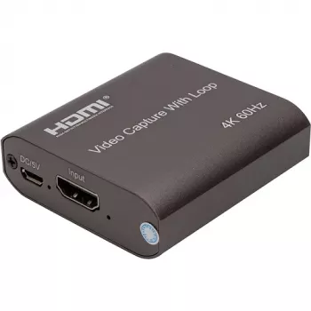 POWER PLANT, LLC Dispositivo de captura de vídeo HDMI 4K con loop-out, USB 3.0, latencia ultra baja