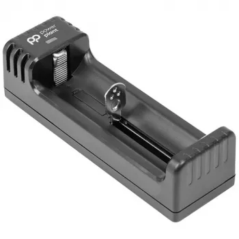 POWER PLANT, LLC AA620197 cargador de batería Li-ion para 10440-26650, 4 compartimentos, LCD, 1A