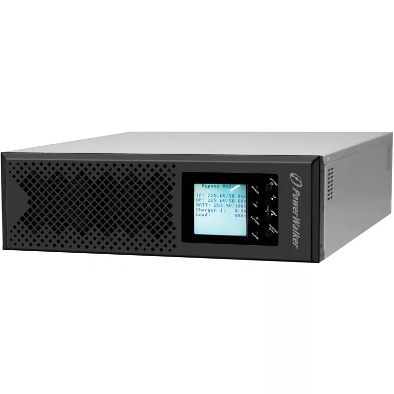 POWER WALKER VFI 10K CPH 3/1 ON-LINE 10KVA SAI Rackmount 3U Terminal USB-B RS-232 LCD EPO