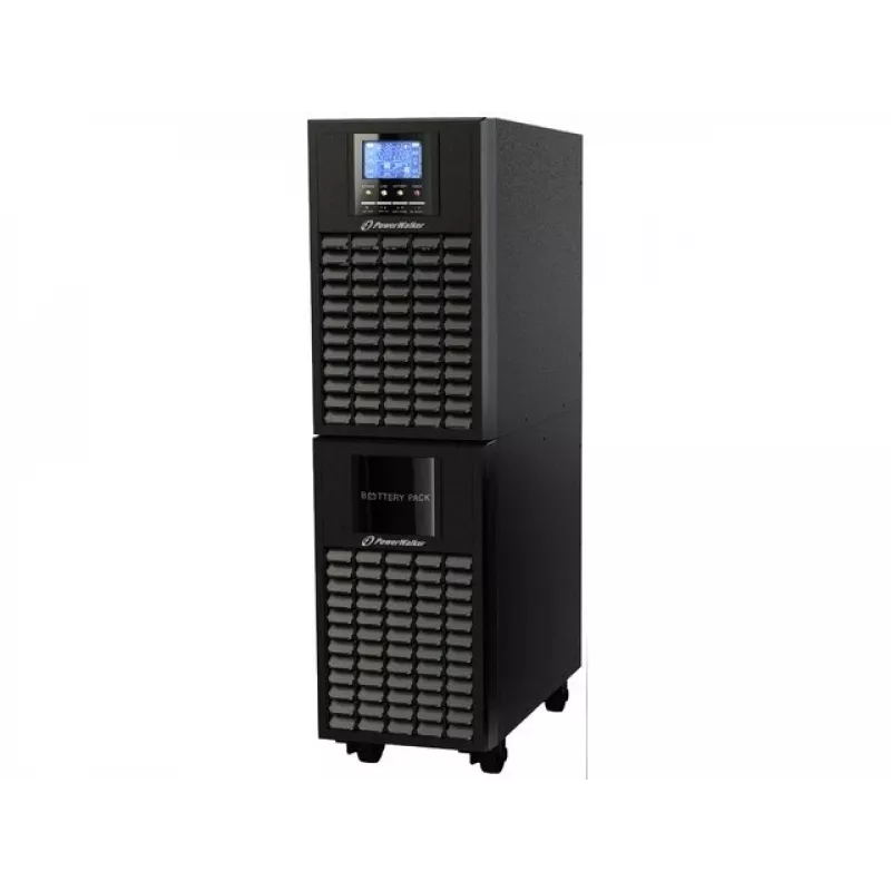 PowerWalker On-Line 10000VA USV CG - SAI de torre de doble conversión, 10kVA/10kW, baterías externas, cableado fijo