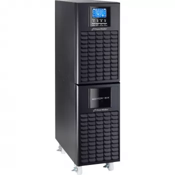 PowerWalker On-Line 10000VA USV CG - SAI de torre de doble conversión, 10kVA/10kW, baterías externas, cableado fijo