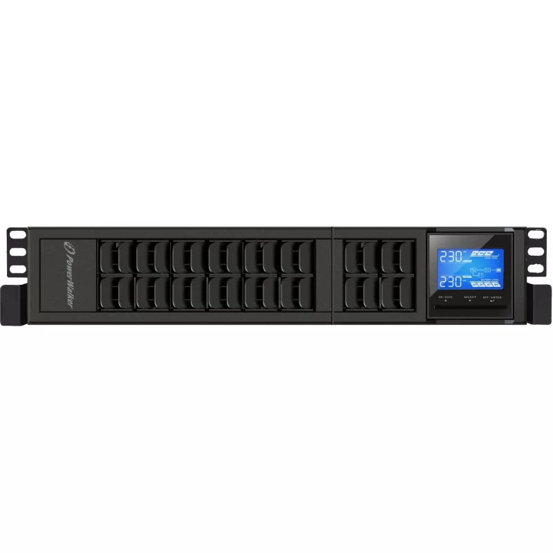 PowerWalker VFI 2000 CRS Sistema de alimentación ininterrumpida (SAI) doble conversión (online), 2 kVA / 1600 W, 4 salidas AC, torre
