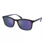 PRADA Linea Rossa Gafas de sol de hombre PS01TS-16G05U, montura negro mate, lentes gris espejado plateado, 55/19/140 mm