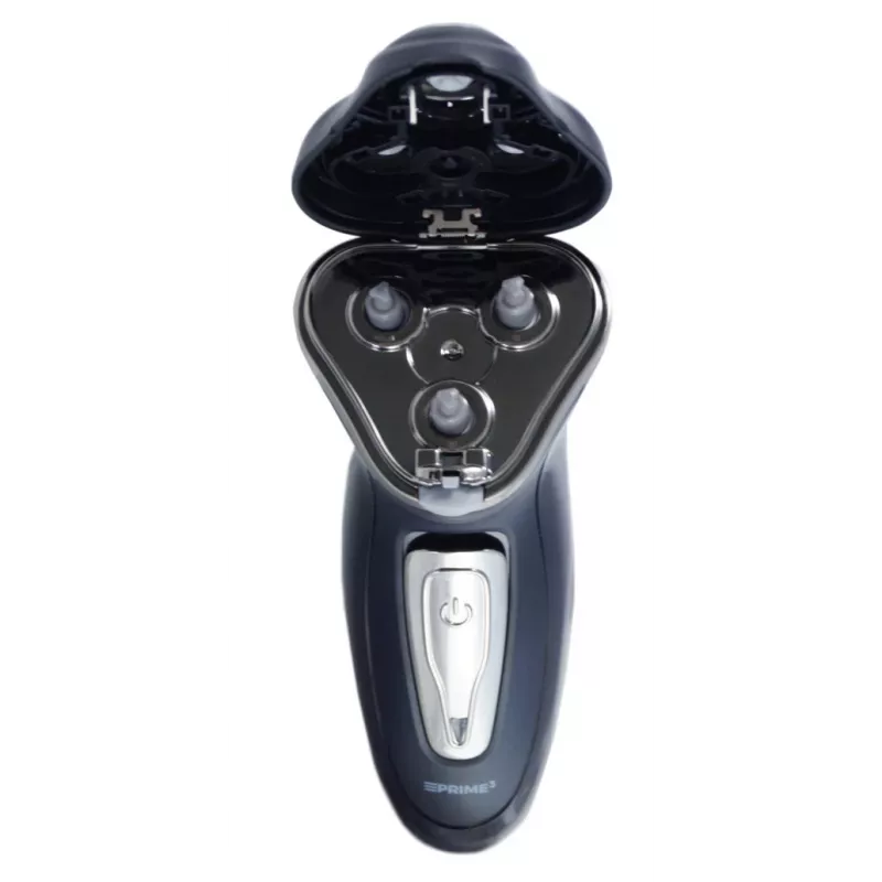 PRIME3 SRS11 maquinilla de afeitar rotativa para hombre con recortador emergente, negro/plata