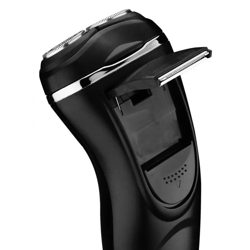 PRIME3 SRS11 maquinilla de afeitar rotativa para hombre con recortador emergente, negro/plata