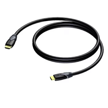 PROCAB CLV100/10 cable HDMI High Speed con Ethernet 10m negro 4K 30Hz conectores dorados