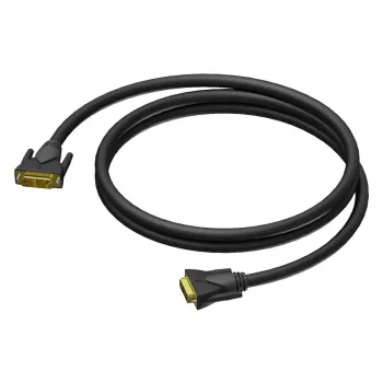 PROCAB CLV140/3 Cable DVI-D Dual Link 3m - 2560x1600 @60Hz, dorado, doble apantallado