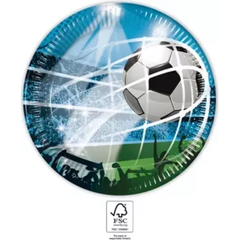 Procos Plato de cartón para fiesta de fútbol 23 cm, pack de 8, multicolor 93744