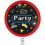 PROCOS Platos de cartón Gaming Party 23 cm pack de 8 (93769)