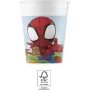 Vasos de cartón Procos Marvel Spider-Man 200ml pack de 8 vasos de fiesta 94877