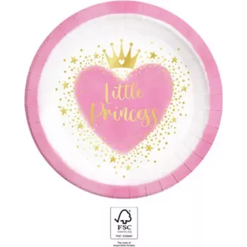 Procos My Little Princess platos de cartón 23 cm pack de 8 (96476)