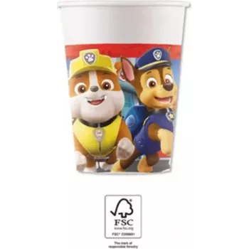Procos Vasos de cartón Paw Patrol 200 ml pack de 8 (95598)