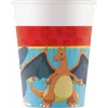 Procos Vasos de cartón Pokémon, pack de 8, 200 ml Pikachu Charmander Squirtle Bulbasaur vasos de fiesta 98401