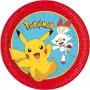 Procos Pokemon Plato de cartón pack de 8 23cm Plato de fiesta desechable 98391