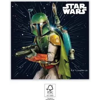 Servilletas de papel de 2 capas Procos Star Wars pack de 20 33x33cm 93881