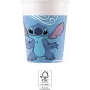 Procos Stitch & Angel vasos de cartón 200 ml pack de 8 | Vasos de fiesta Disney Lilo & Stitch 96795