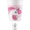 Vasos de cartón Procos Einhorn Regenbogen 200ml pack de 8 93759