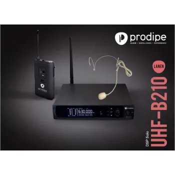 Prodipe B210SOLO DSP Sistema de micrófono inalámbrico UHF con auricular (F5, 863-865 MHz)