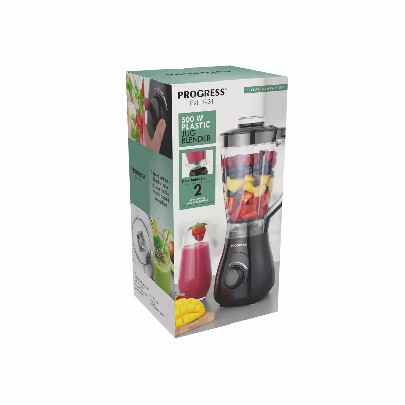 Progress EK6647PVDE batidora de vaso 500W con jarra de plástico