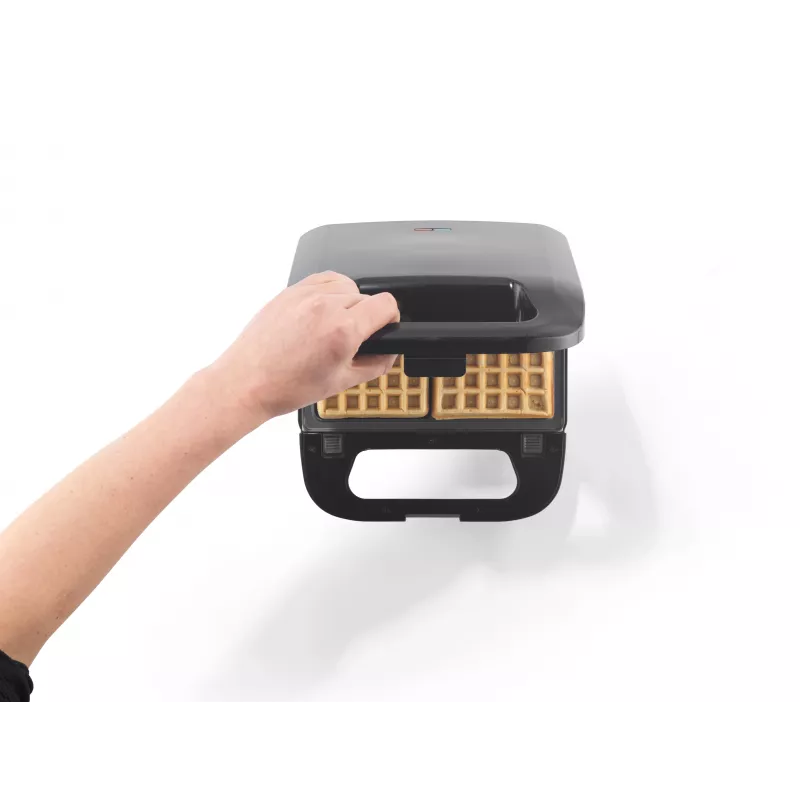 Progress EK6666PVDE 3 in 1 Snack Maker – máquina para gofres, sándwiches y donuts, 900W, negro