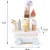 Promis LD04 Carrito de helados de madera de juguete para niños