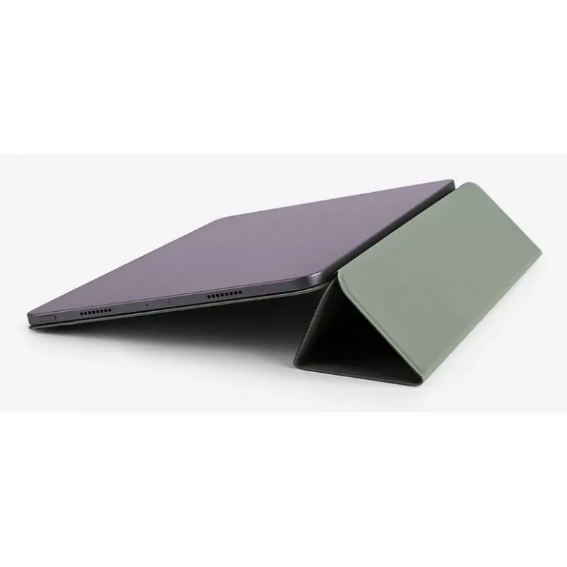 Funda para iPad Air 13 (2024/2025) – funda tipo folio de piel vegana color antracita con soporte, cierre magnético, compatibilidad con Apple Pencil, protección militar antichoque
