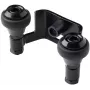 PSG 60.023.9005 soporte de guía superior para puertas correderas, 60mm, 2 rodillos, negro RAL 9005