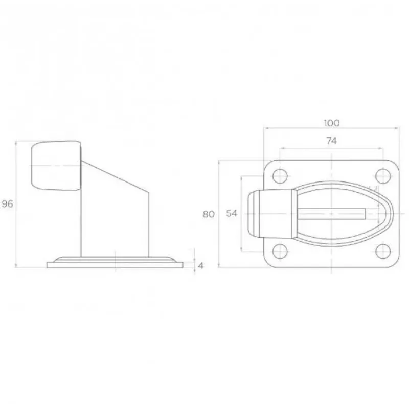 PSG 60.038.7016 Tope de goma para puerta gris antracita, cilíndrico, 40 mm de diámetro, 30 mm de altura, RAL 7016