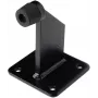 PSG 60.039.9005 tope de puerta, goma EPDM, negro RAL 9005, fijación atornillada de 2 agujeros, distancia entre agujeros 70 mm, agujeros 11 mm, -30 °C a +80 °C