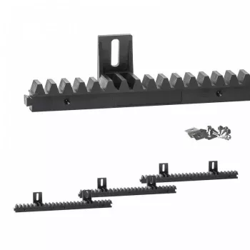 PSG 60.055 Cremallera de nylon corta para puertas correderas hasta 600 kg – TW.3XL333X18, módulo M4, 333 mm