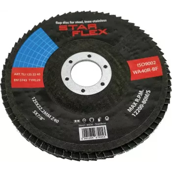 PSG Star Flex T29 125-22 Grit 40 INOX disco de láminas TLI1252240