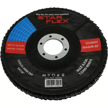 PSG Star Flex T29 disco de láminas 125 mm x 22,23 mm grano 60 INOX TLI1252260