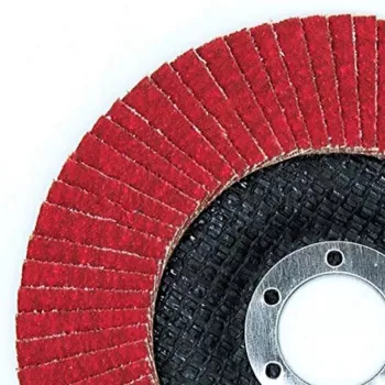 PSG Star Flex T29 SG INOX disco de láminas cerámico 125 mm, agujero 22,23 mm, grano P60, cónico tipo 29, para acero inoxidable