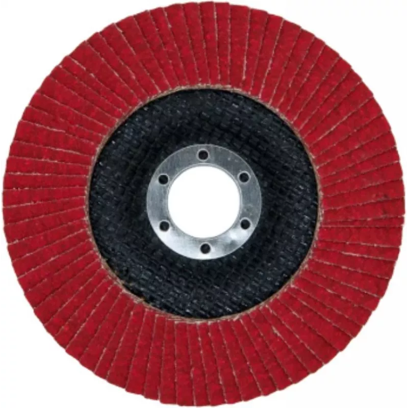 PSG Star Flex T29 SG INOX disco de láminas cerámico 125 mm, agujero 22,23 mm, grano P60, cónico tipo 29, para acero inoxidable
