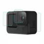 PULUZ PU507 Set de protección de pantalla y objetivo de cristal templado 9H para GoPro HERO12/11/10 Black – Set de 3 piezas (frontal, trasera, objetivo)